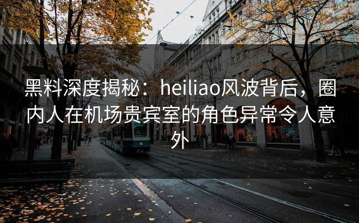 黑料深度揭秘：heiliao风波背后，圈内人在机场贵宾室的角色异常令人意外