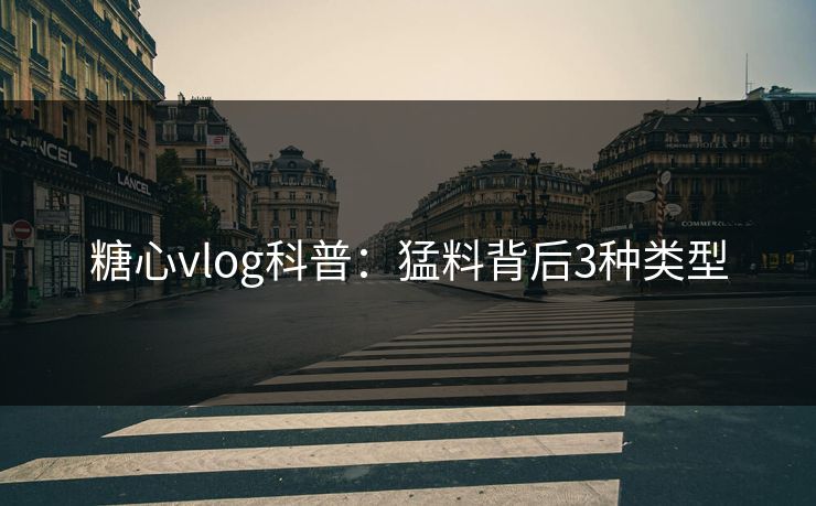 糖心vlog科普：猛料背后3种类型